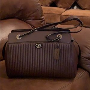 coach quilted parker carryall tote